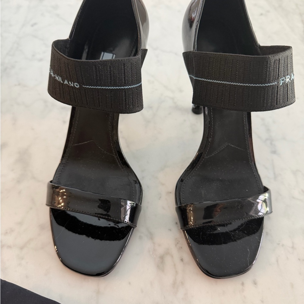 Prada Black Patent Leather Women's Heels